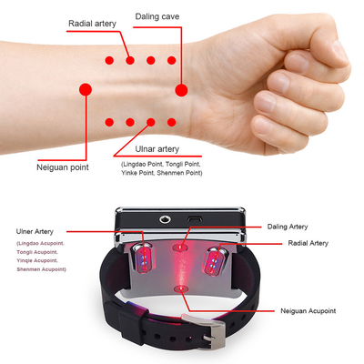 Orologio di terapia di luce rossa, luce infrarossa di agopuntura di intensità bassa per sollievo dal dolore della rinite del corpo della spalla del ginocchio