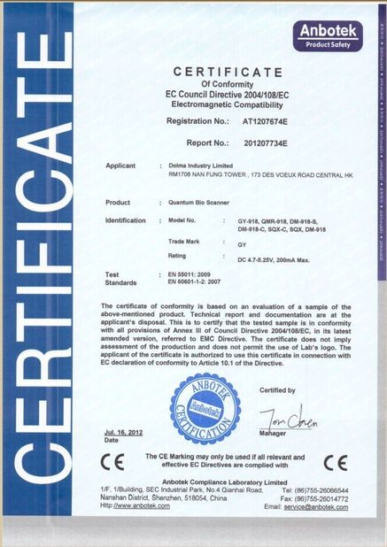 Porcellana Shenzhen Guangyang Zhongkang Technology Co., Ltd. Certificazioni